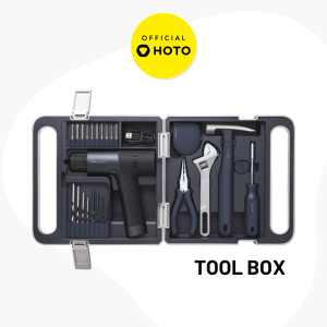 HOTO 12V Brushless Drill Tool Set – 30Nm Torque LED Display 2000mAh Battery 18-Piece Kit