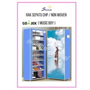 Rak Sepatu 10 Susun / Rak Sepatu Portable Motif 3D / Shoe Rack/ Rak Multifungsi CHP - MUSIC BOY SHENAR