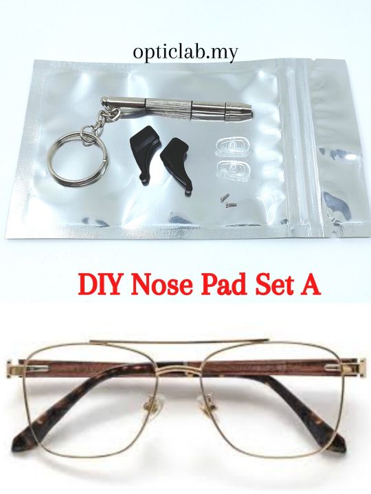 Nose Pads Tool Kit Screw Box Spectacles Sunglasses Repair Set With