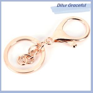 Ditur 10PCS DIY Key Rings Key Chain Jewelry Findings Lobster Clasp Keyring Making