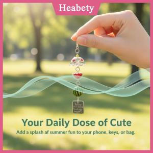 Heabety Dễ Thương Gió Chuông Mặt Dây Chuyền Keyring Trọng Lượng Nhẹ Cho Điện Thoại Dây Buộc Bền Túi Trang Trí Thanh Lịch Trang Trí Nội Thất Đạo Cụ