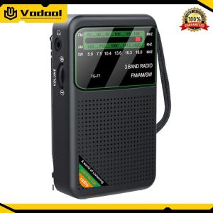 Lightweight Pocket Radio with FM AM SW Reception and Earphone Jack for Travel and Camping