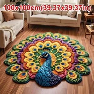 OKL9 Special-shaped Pea Carpet Non-slip Soft Pea Mat Durable 40x40cm/60x60cm/80x80cm/100x100cm Bathroom Floor Mat for Living Room Tea Table Bedside