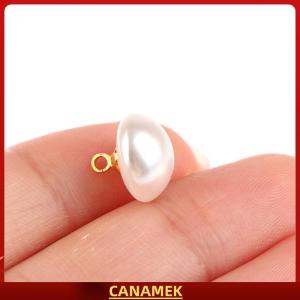 Miễn phí vận chuyển✨ 10PCS 10mm 12mm nấm giả nhựa Áo sơ mi hình bán nguyệt ngọc trai nút Shank nút cho quần áo trang trí mini may DIY