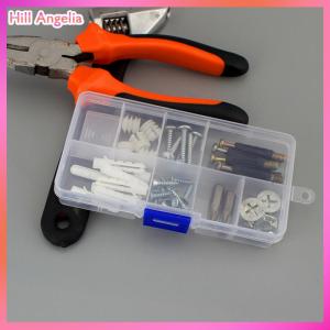 [Hill Angelia] Plastic10 Hộp đựng trang sức có khe điều chỉnh được hộp sắp xếp hạt thủ công