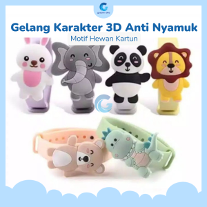Gelang Karakter 3D Anti Nyamuk Anak Motif Hewan Kartun