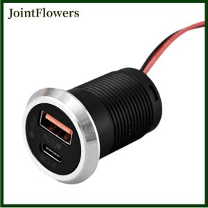 JointFlowers 1Pcs 9V 2A 5V 3A USB Type-C Mini Fast Charging Car Charger Desktop Hidden Integrated USB Charger Auto Power Embedded Socket