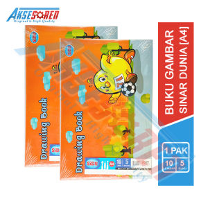 Buku Gambar Sinar Dunia 1 Pack 5 Buku 10 Lembar [A4] / Drawing Book Sidu A4 / Sketchbook / Kaligrafi / Buku Gambar 1 Pak / Peralatan Sekolah / Buku Mewarnai Gambar / Alat Tulis