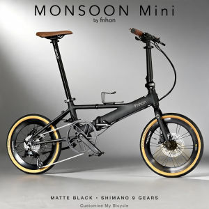 ♠️ Folding Bike Fnhon Monsoon Mini 16” • 𝗠𝗥𝗧/𝗕𝘂𝘀-𝗙𝗿𝗶𝗲𝗻𝗱𝗹𝘆 Shimano 9s 𝗙𝗿𝗲𝗲𝗯𝗶𝗲𝘀 Litepro 𝗟𝗶𝗴𝗵𝘁𝘄𝗲𝗶𝗴𝗵𝘁 Matte Black Hydraulic Disc HAOOI Max Lidrop Java Neo Takachia Foldable Bicycle