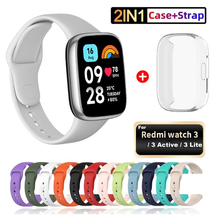 Replacement Silicone Strap with Case for Xiaomi Redmi Watch 3 Active Redmi Watch 3 Redmi Watch 4 Watch Band Strap Lazada PH