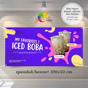 Cetak Spanduk Banner Yellow Pink Dreamy Escapist Food and Drink