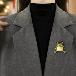 💕 Store opening 💕 Cute Unique Glasses Frog Brooch For Women Men Personality All-match Animal Pin Brooch Fashion Party Jewelry Accessories Gift