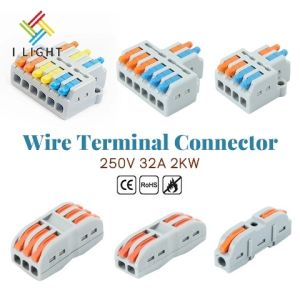 250V 32A 2KW Quick Wire Terminal Connector Wire Splitter Universal Push-in Wiring Terminal Block