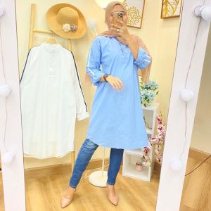 FASHION.ID90 TUNIK PRINCESS BAHAN KATUN- PAKAIAN WANITA TUNIK DRESS BAJU KANTOR CASUAL 689