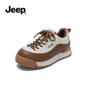 รองเท้าเสริมส้นหนาสำหรับผู้หญิง ยี่ห้อ Jeep สีดำและขาวแบบบล็อกสี แฟชั่นฤดูร้อน รองเท้าแพลตฟอร์มอเนกประสงค์สำหรับผู้หญิง ไม่ลื่น