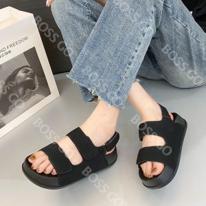 BossGo Casual Lightweight Soft-sole Two Strapped With Adjustable Backstrap Sandals For Womens Footwear (+1 upsize bigger for better fitment)