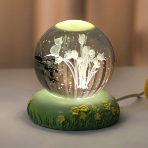 Bola Kristal 6cm / Lampu Buat Kamar Tidur Kristal Bola Hias LED Lampu Cowok Cewek Hadiah Ulang Tahun