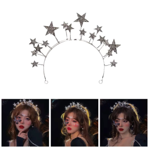 Shiny-Star Hairband Popular Party Headband Female Bachelorette Party Celebration Headwear Bridal Wedding Dress Headband