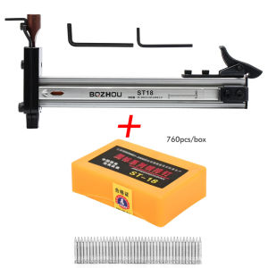 ใช้ได้ 10 ปี ชมฟรี 760 ชิ้น ST18/ST18B/ST38 ตะปู ปืนเล็บ เครื่องตอกตะปูกึ่งอัตโนมัติแบบสปริง ปืนยิงตะปู สามารถเก็บตะปูได้ 100 ตัว