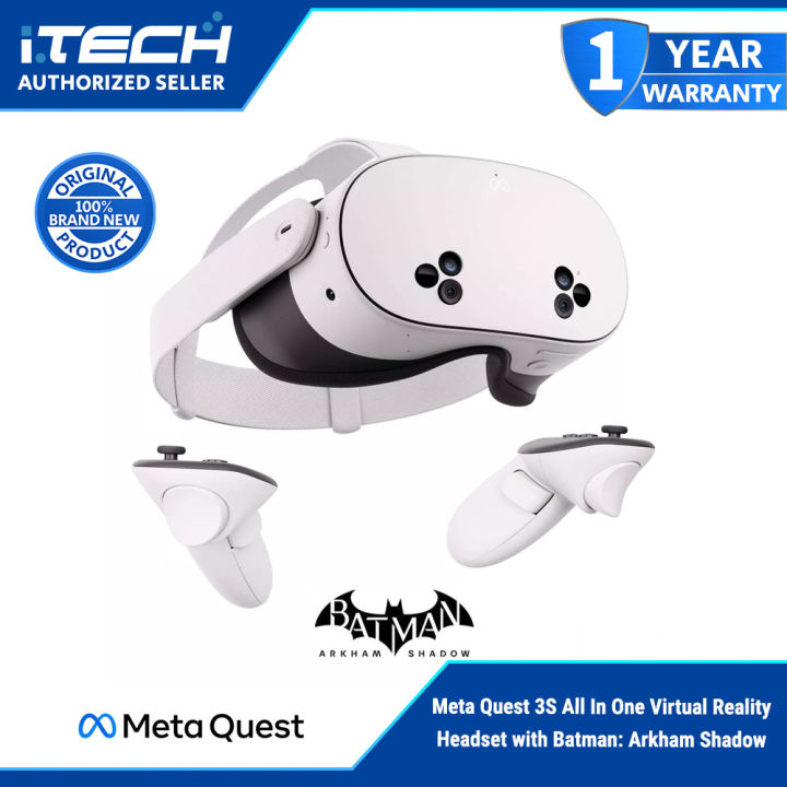 Meta Quest 3S All In One Virtual Reality Headset with Batman: Arkham ...