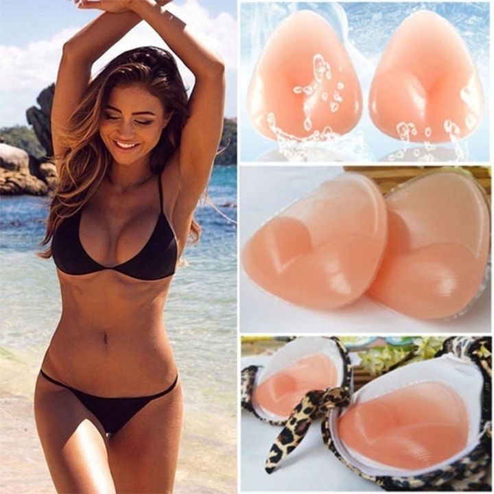 Double Push Up Bra Silicone Invisible Breast Pads Soft Nipple Cover Women  Swimsuit Bikini Push Up Padding Bras Dropshipping - AliExpress