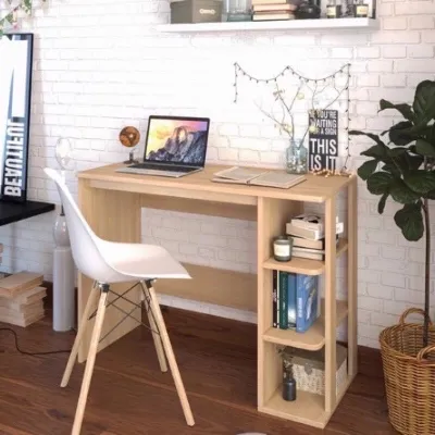 Bàn học/ làm việc kèm giá sách 1m 3 ngăn và Bàn Làm Việc Kết Hợp Kệ Sách (2 Gian)