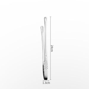 304 Stainless Steel Food Tongs Long Handle BBQ Tongs Korean Barbecue Steak Kitchen Cooking Clip
