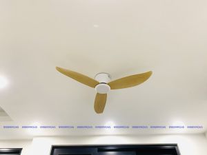 Quạt trần đèn 3 cánh mini cổ ngắn dành cho trần nhà thấp-chung cư-phòng ngủ điều khiển từ xa 6 cấp độ gió