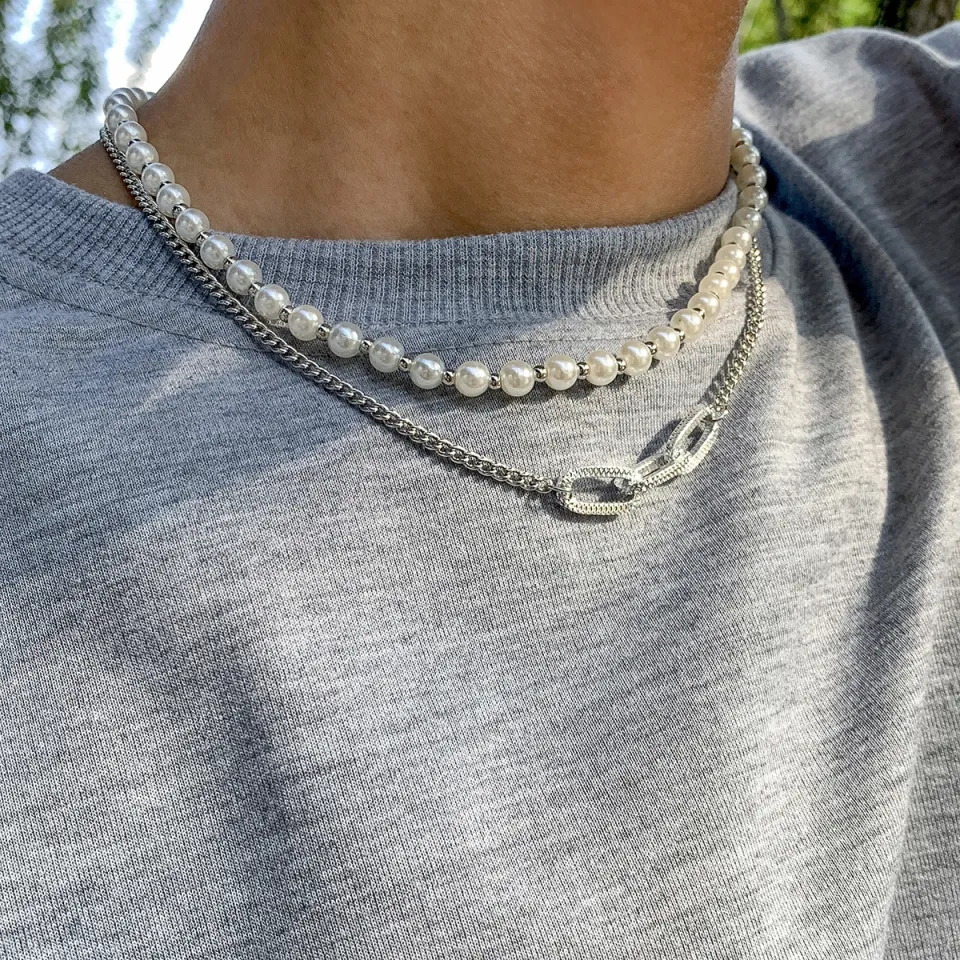 Double layer clearance chain necklace