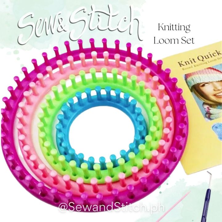Round Knitting Loom Set (4 Sizes 14cm 19cm 24cm 29cm) SewandStitch