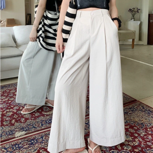 Women Plus Size High Waist Loose Wide Leg Trousers Casual Square Pants