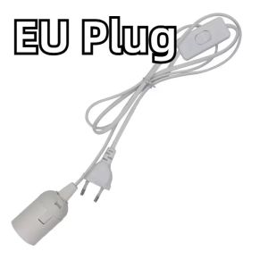 E27 Lamp Base 1.8m Power Cord Cable EU Plug with Switch Wire for Pendant LED Bulb Hanglamp Suspension Socket Holder