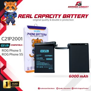WIXEL Baterai Asus ROG PHONE 5 5S Pro Ultimate ZS673KS C21P2001 Double Power Batre Batrai Battery Handphone HP Original Ori