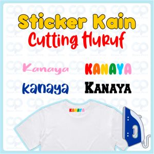 ( 1 Hari Jadi ) Stiker Kain Custom 100pcs . Stiker Label Nama Kain Baju Anak Sablon Setrika sticker aesthetic custom
