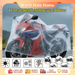 Universal Motorcycle Covers Clear Plastic Moped Cover Waterproof and dustproof cover Outdoor Rain Cove Bicycle Dust Cover Thick Durable Elastic