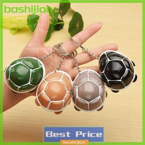 bashijian Tortoise Keychain Head Popping Squishy Squeeze Toy for Stress Reduction for Men