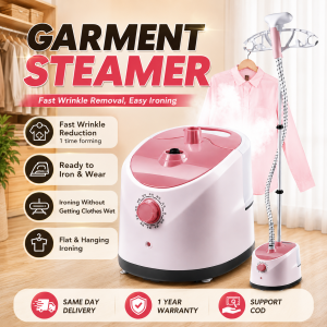 2000W Steamer Iron Clothes Steamer Hanging Ironing Machine 2 In 1 Handheld Steam Iron Vertical Steamer for Clothes Portable Home Use Steam Iron with Adjustable Height Stand