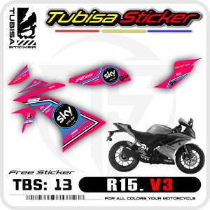 Sticker Striping Yamaha R15 V3 - Stiker Striping Variasi Motor R15 V3. TBS.13