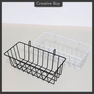 [Creative] Metal Decorative Storage Basket DIY Iron Grid Flower Pot Hanging Shelf Wall Art Mounted Frame Mesh Display Rack Home Decoration