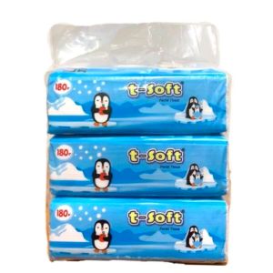 (PAKET ISI 3PAX) TISU FACIAL T-SOFT 180 GRAM 2 PLY