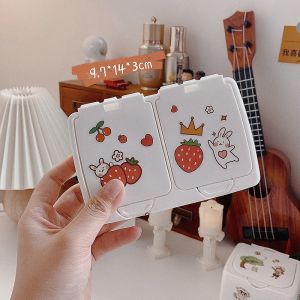 (Tặng Sticker) Hộp Nắp Bật Đựng Phụ Kiện Đa Năng 1 Ngăn 2 Ngăn Trang Trí Bàn Học Tủ Kệ Mini Cute - PKT1