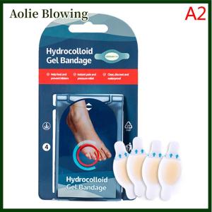 Aolie 4Pcs Blister Bandages Waterproof Hydrocolloid Plaster Adhesive Anti-Wearing Heel Gel Sticker Pain Pedicure Patch Pads