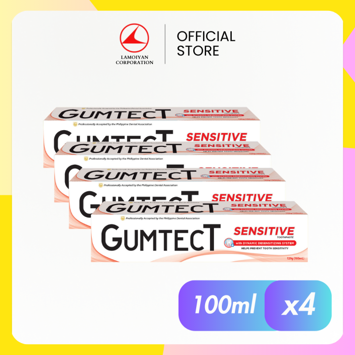 [Bundle of 4] Gumtect Sensitive Toothpaste 100mL | Lazada PH