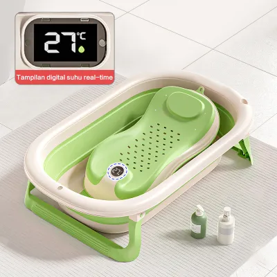 Dejavu Kursi Mandi Bayi Baby Bather dengan Indikator suhu Tempat Tidur Mandi Bayi Bangku Mandi Lipat Simple Praktis HOE202