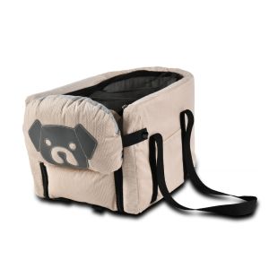 MECOME น่ารัก กระเป๋าเดินทางสำหรับสัตว์เลี้ยง สะดวก ความจุขนาดใหญ่ ที่นั่งนิรภัยสำหรับสัตว์เลี้ยงในรถยนต์ ร้อน หลายฟังก์ชัน กระเป๋าเป้สำหรับสุนัขในรถ ท่องเที่ยวกลางแจ้ง