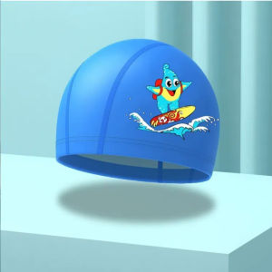 Kids Fashion High Quality Swimming Cap PU Silicone Poly Waterproof Cute Design Swimwear for Girls and Boys