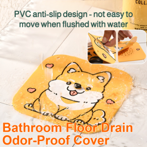 Silicone Floor Drain Cover Anti Odor Anti Backflow Stopper Mat Universal Bathroom Sink Plug for Hair Blockage Easy to Clean