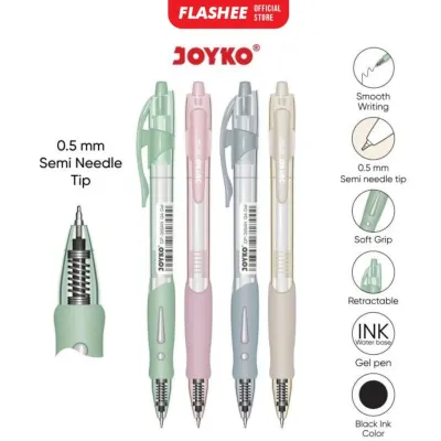 Flashee Paket Gel Pen Pulpen Pena Joyko GP-265AN Q4 Gel 0.5 mm 3 Pcs Pulpen