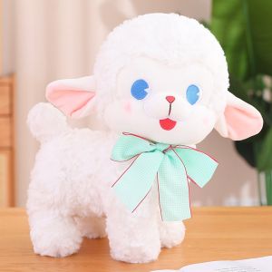 ZEEMIN Halloween Christmas 20cm-40cm Hot Ins Kawaii Sheep Plush Toy Soft Stuffed Cartoon Blue Bow Lamb Doll Baby Toys Birthday Gift for Children Girls