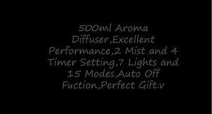 Ultrasonic Air Aroma Humidifier 500ml Timing 7 Color Light with Remote Control